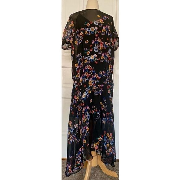 Rare Runway Limited Edition Silk Thornton Bregazzi Melina Floral Midi Dress - Picture 6 of 14
